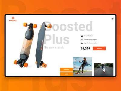 Boosted Plus Website / Redesign 2 boosted concept dailyui design exercise landing page landing page concept longboards minimal minimal ui re design redesign redesign concept ui uidesign uı web webdesign website website concept