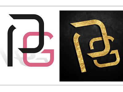 Pg Dribble art business design graphicdesign haircut logo monogram typography vector