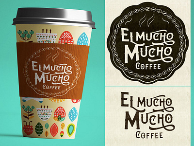 Dribble Display Mucho brand brand design brand identity coffee colorful design logo typography vector