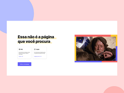 Error 404 Page UI branding brasil brazil design error error 404 error message error page funny interface minimal star wars ui uiux ux web webdesign website