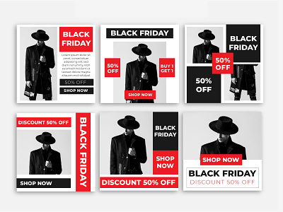 Black Friday Instagram Post blackfriday branding design graphic design instagram shop template typography ui