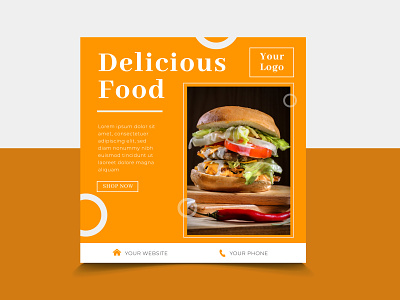 Food Instagram Post Template branding design food graphic design instagram template typography ui