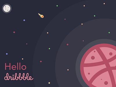 Hello Dribbble design dribble shot first first post first shot firstshot hello hello dribbble hello dribble illustration new space ui