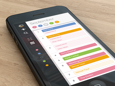 Booking Calendar: Month app calendar flat mobile open sans ui wip