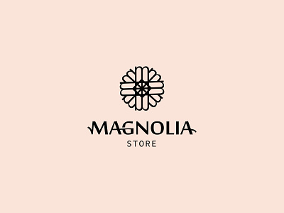 Magnolia store logo arabic arabic brand brand brand identity branding design graphic design hand writing identity illustration logo logo brand logo design logo icon store symbol wommen brand