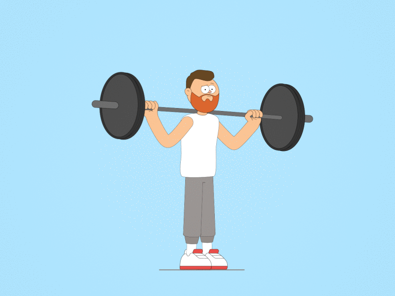 Squatting aftereffects animation art barbell charactedesign character character animation creative design fitness illustration photoshop squat squatting training weights weighttraining working out
