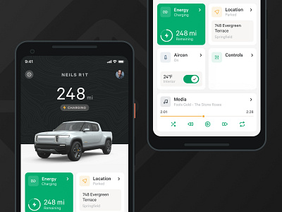 Rivian app concept app charger charging concept design ev mobile rivian tesla ui ux vehicle
