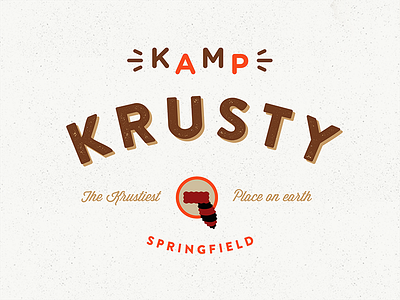 Kampkrusty camping clown kamp krusty simpsons typography