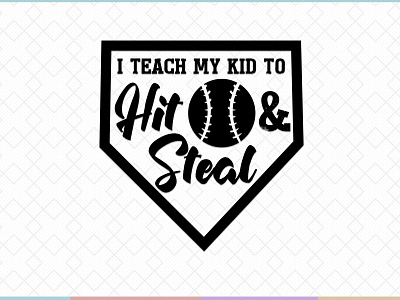 Hit & Steal | Baseball baseball typography mom mom typography typography typography design