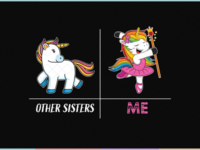Cute Unicorn Sister dab unicorn svg tshirt design tshirts unicorn