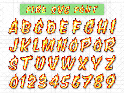 Fire Vector Font | Vector Art svg font vector font vectorart
