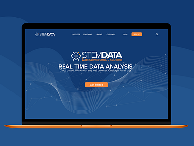 Home page for a data science company.