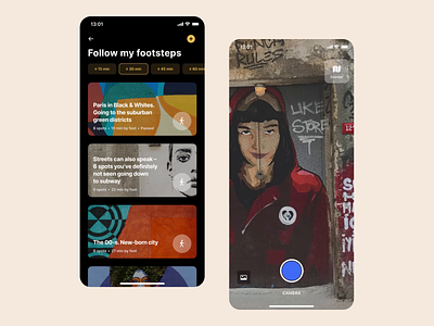 Street art app animation app design mobile techwings ui