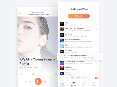 Music Player app fun music ui