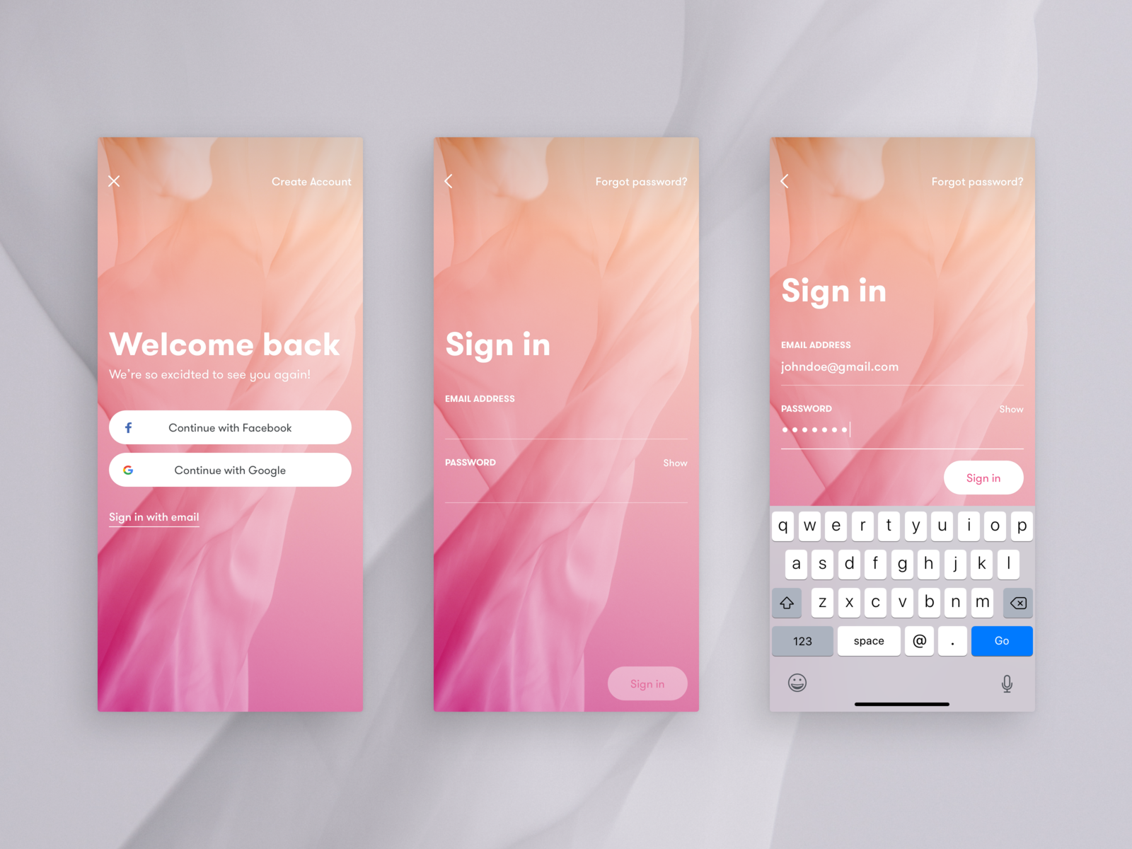 Login UI by Kristian Paulsen 🙄 on Dribbble