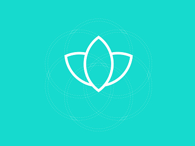 Woods Wellness Logo branding grid icon logo lotus wellness yoga