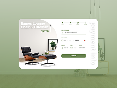 Eames Chair Payment Form design interface payment form ui ui design ux ux design