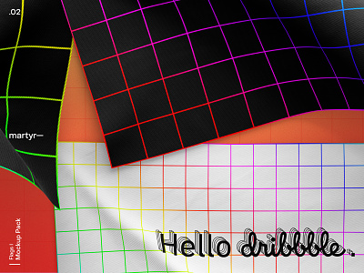 Hello Dribbble! branding debut design download dribbble fabric flag hello mock up mockup psd wrinkles