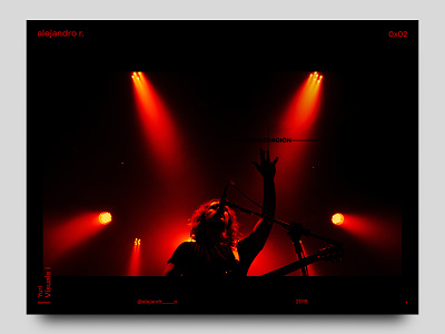Yuri — Visuals I 0x02 art direction black conceptual concert design experimental graphic design layout monochrome music poster red