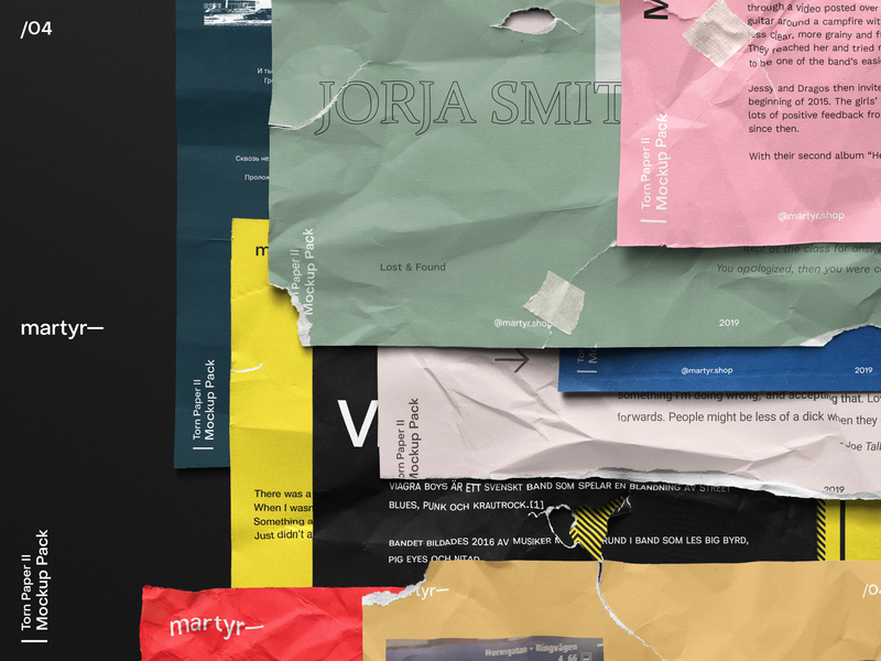 Download Torn Paper II — Mockup Pack // martyr— by martyr— shop. on ...