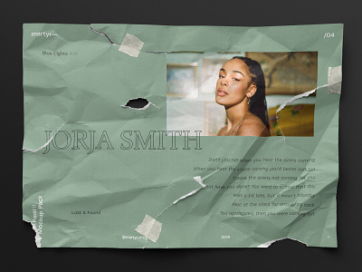 Jorja Smith @ martyr— a4 a4 size branding broken brutalism brutalist conceptual dark design download experimental freebies mock up mockup music paper poster psd torn wrinkles