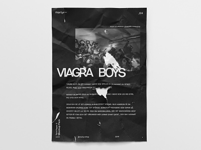 Viagra Boys @ martyr— a4 a4 size branding broken brutalism brutalist conceptual dark design download experimental freebies mock up mockup music paper poster psd torn wrinkles