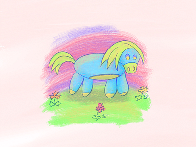 Pony art child children illustration horse illustration ipad picture pony procreate