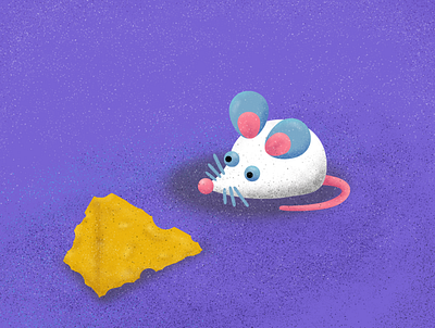Mouse art cheese design flat illustration illustrator logo mouse symbol vector year