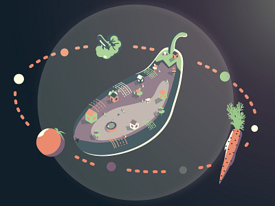 Farm art design farm flat food illustration illustrator planets product vector vectorart vegetables web world