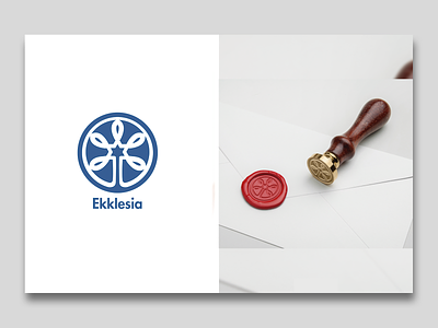 Ekklesia art blue branding bronze church circle icon identity religion sketch star tree tree logo vector wood