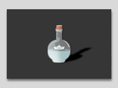 Paper Boat in a Bottle