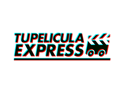 Tu Pelicula Express branding design drawing icon identity illustration logo mark sketch vector