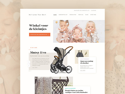 The Land of Sometimes - Homepage babies baby babystore clean design homepage pastel webdesign