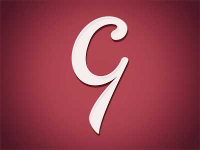 Just a 'G' branding concept g letter logo red typography white