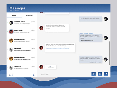 Messaging Screen app message messaging minimal simple ui ux web web app