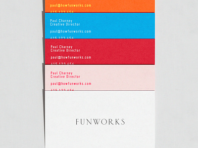 Funworks - Business Cards advertising agency branding business card business cards design funworks graphic design identity logo oakland san francisco typography