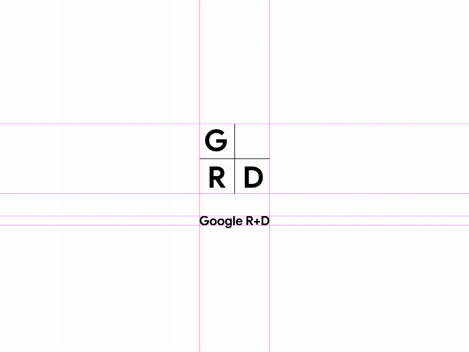 Google R+D animation branding composition design google graphic design grid identity lockup logo logotype san francisco typography