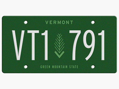 State Plates Project - Vermont branding casey martin green icon logo state plates project typography vermont