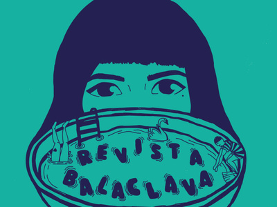 Revista Balaclava T-shirt illustration merch tshirt typography