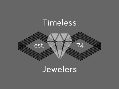 Timless Jewelers Logo Dribbble Shot black logo white