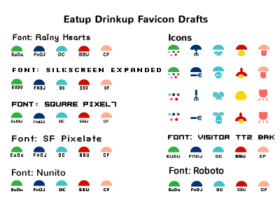Eatup Drinkup Products & Services Dribbble Favicons branding favicons icons logos