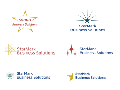 Starmark Logos Rd1 blue branding business logo gold green logo logos red stars