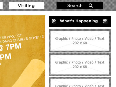 Whats Happening Homepage Slider Module - Dribbble Shot