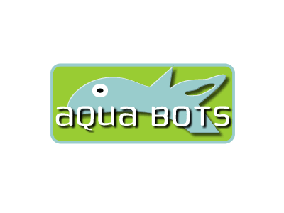 Aqua Bots Logo Dribbble Shot blue green logos