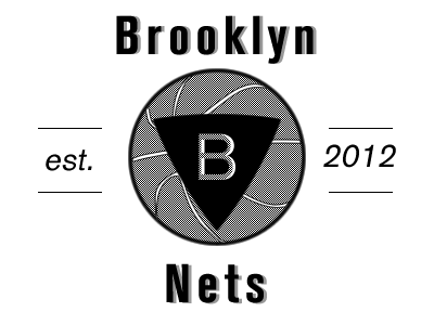 My Take On Brooklyn Nets Logo Dribble Shot baskeball black brooklyn hoops logos nba pro sports white