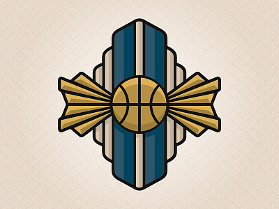 Park City Sundancers Logo art deco basketball fantasy logo sports wfbl