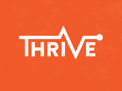 Thrive Wordmark fitness health heartbeat logo logotype thrive typogram typography wellness wordmark