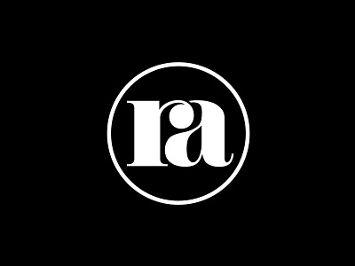 RA Monogram #2 a ball terminal black and white branding didone identity ligature logo monogram r typography