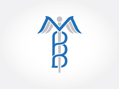 MPB Monogram b branding caduceus identity logo m medical monogram p typography
