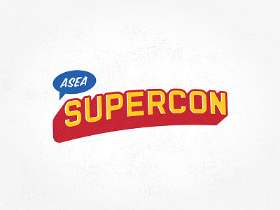 SuperCon Logo asea comic book halftone logo retro supercon superhero typography vintage